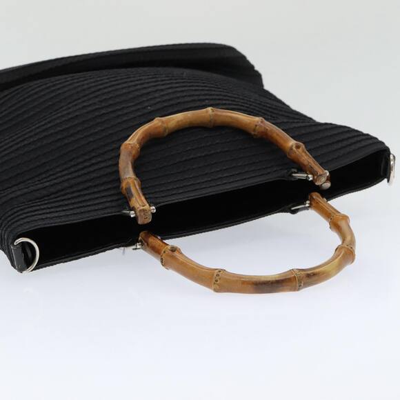 GUCCI Bamboo Hand Bag Nylon Black - Picture 6 of 16